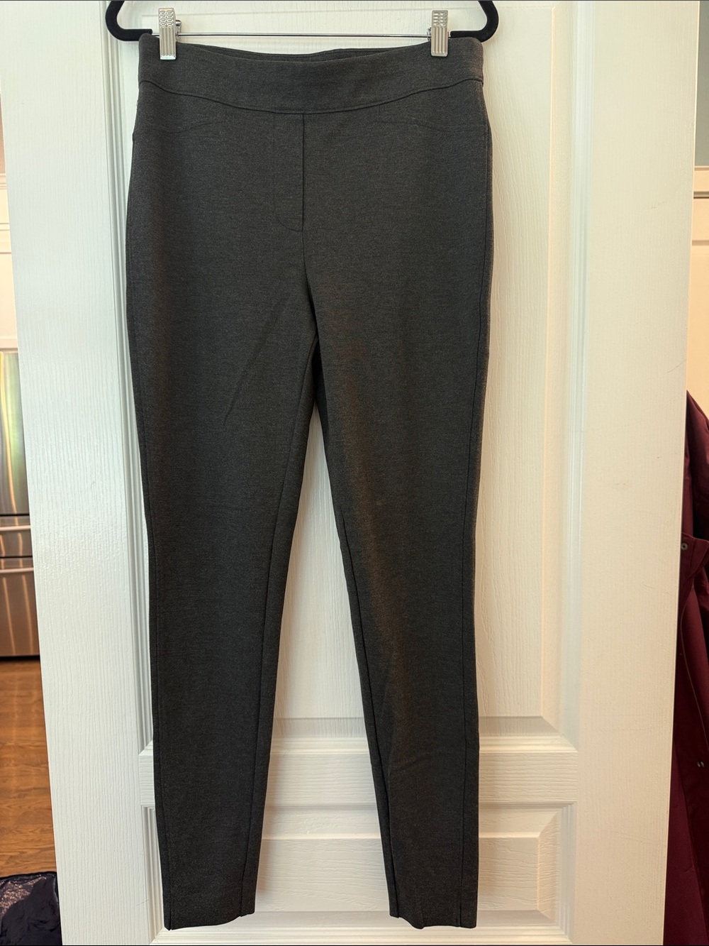 Chico’s Women's Charcoal Ponte Leggings Pants - Stretch Slim Fit, size 1 Tall